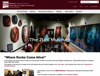 zuhlmuseum.nmsu.edu screenshot
