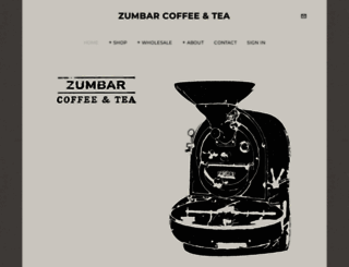 zumbarcoffee.com screenshot