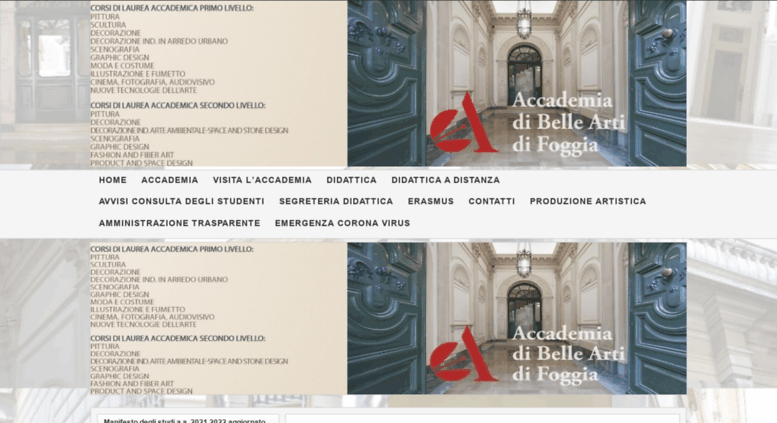 Access Abafg It Accademia Di Belle Arti Foggia Sito Web Ufficiale