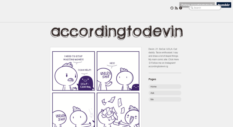 accordingtodevin tumblr com screenshot - follow me on instagram tumblr