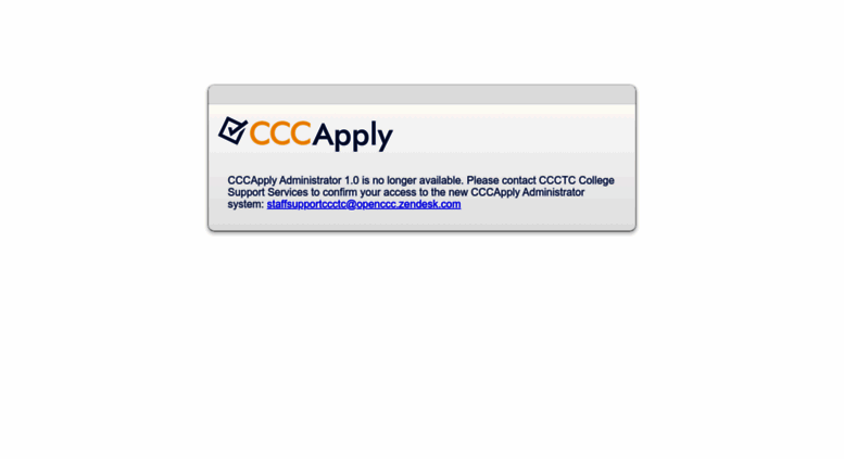 Access Admin Openccc Net Cccapply Administrator