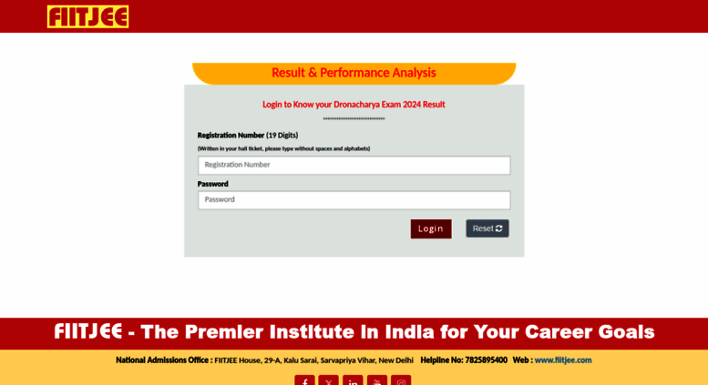 Access Admissiontest1 fiitjee Admission Test 2018 Result