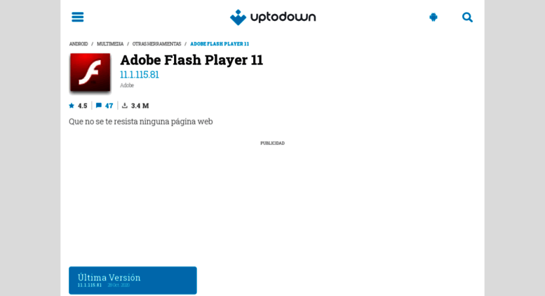 Uptodown adobe flash player