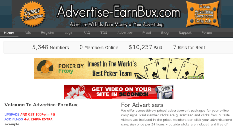 Access Advertise Earnbux Com Advertise Earnbux Com