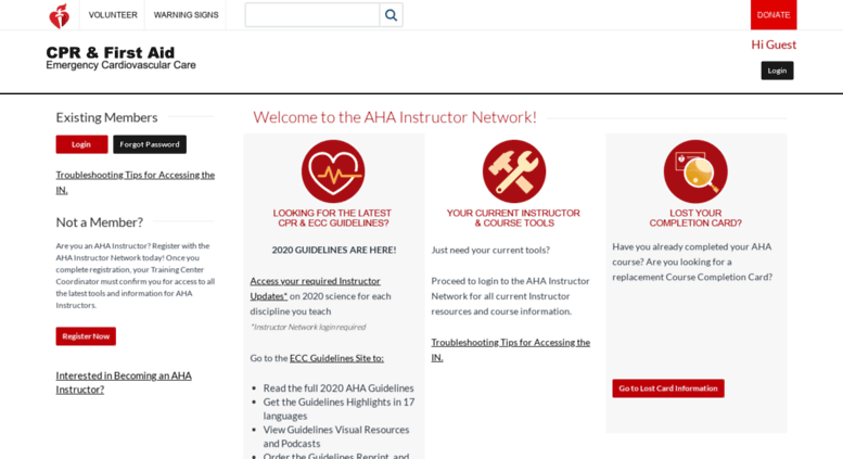 Access Ahainstructornetwork AHA Instructor Network Home American 