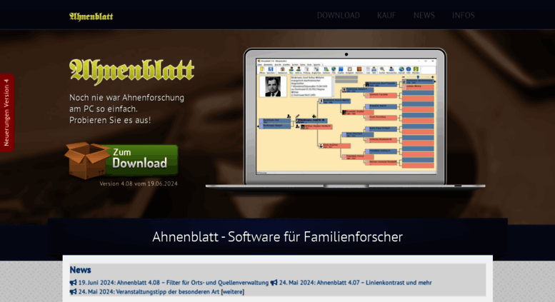 Ahnenblatt 3.58 download the new version for android