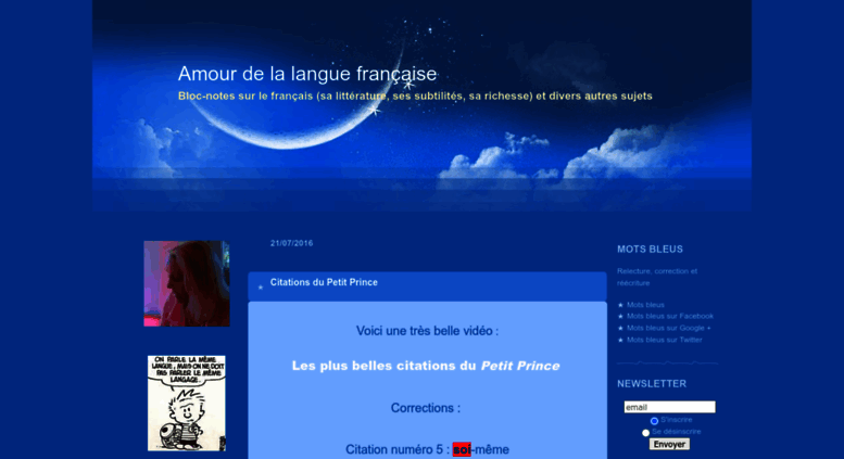 Access Amourdelalanguefrancaise Blogspirit Com Amour De La Langue Francaise