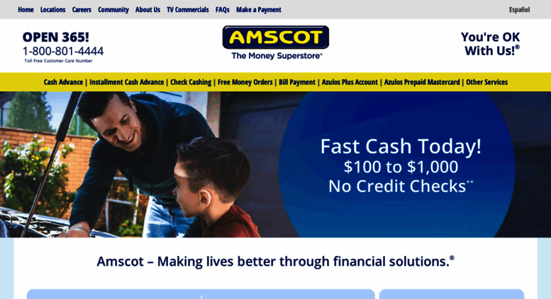 Amscot Cash Advance Chart