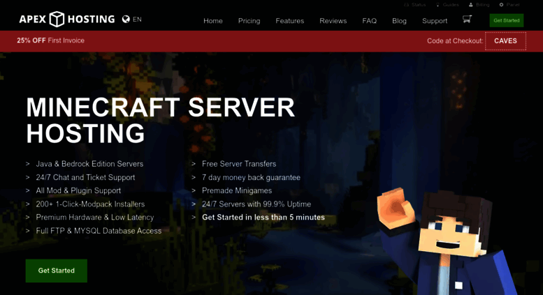 Minecraft apex server hosting
