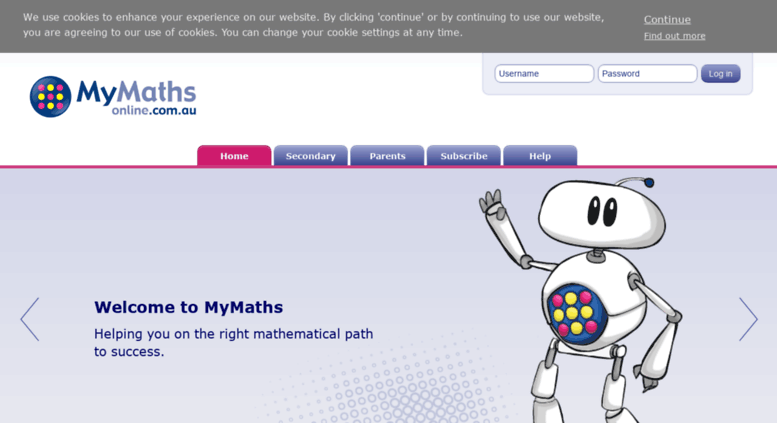 Access App.mymathsonline.com.au. MyMaths - Bringing Maths Alive - Home