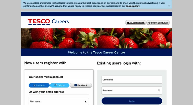 Tesco online registration jobs