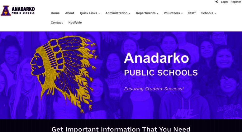 Access apswarriors.com. Anadarko School District