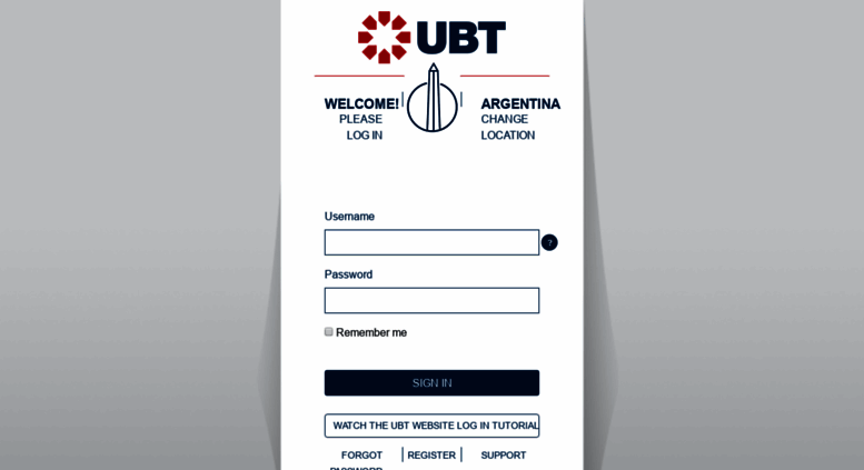 Access ar.ubteam.com. Customer Login - UBT