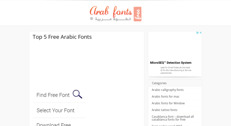 arabic fonts for mac