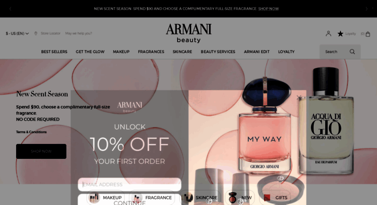 giorgio armani discount code