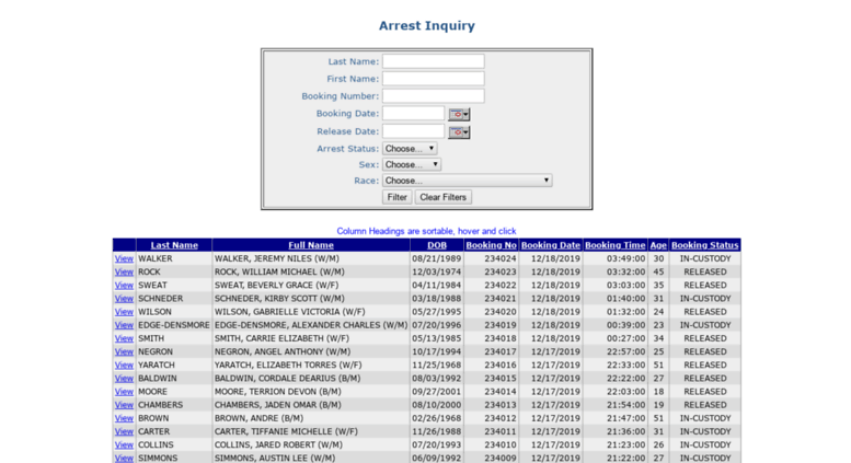 Access Arrests Pascosheriff Org Arrest Inquiry