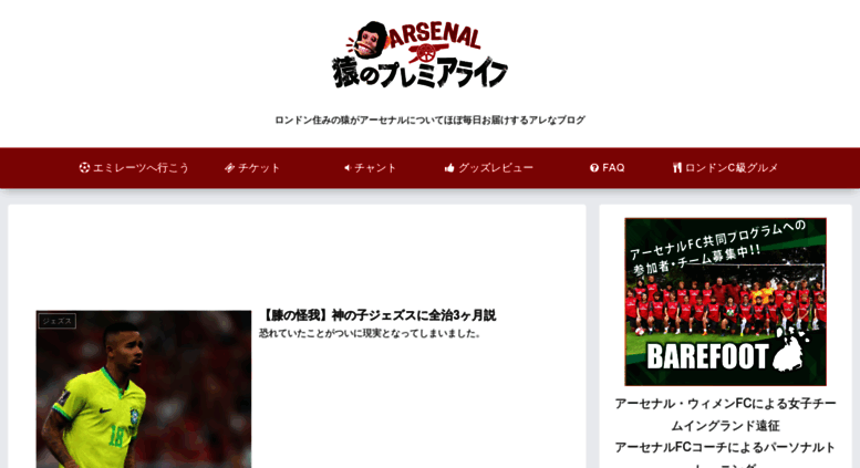 Access Arsenal Monkey Com Arsenal アーセナル 猿のプレミアライフ アーセナルのマッチレポート チケットの取り方 チャント ニュースなどをゆるーい感じでお届けしちゃうarsenal Blog