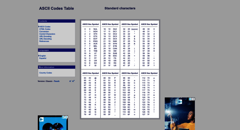 html ascii codes for symbols