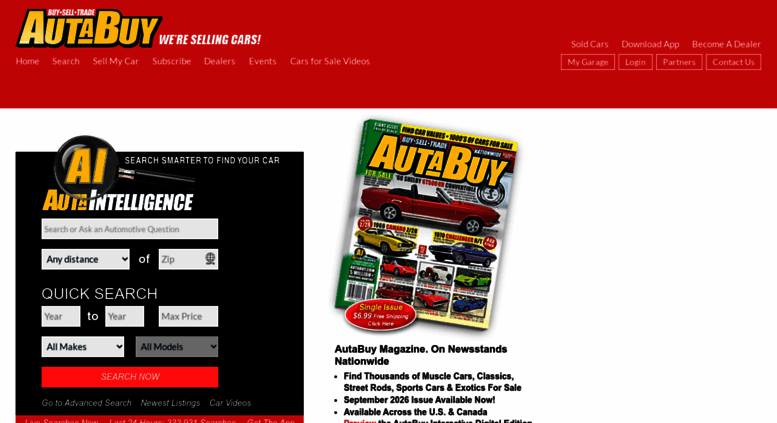 Access autabuy.com. AutaBuy.com | Muscle, Classic & Sports Cars For Sale