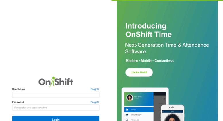 Access Auth onshift OnShift Login