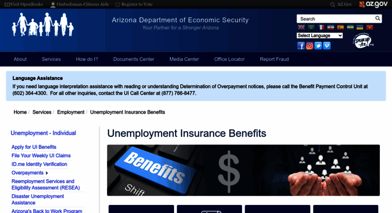 Access azui.gov. Unemployment Insurance Benefits | Arizona Department ...
