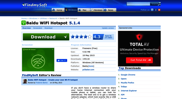 baidu wifi hotspot official site