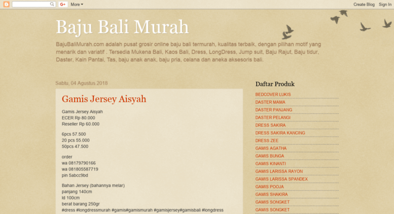 Access Bajubalimurahcom Baju Bali Murah