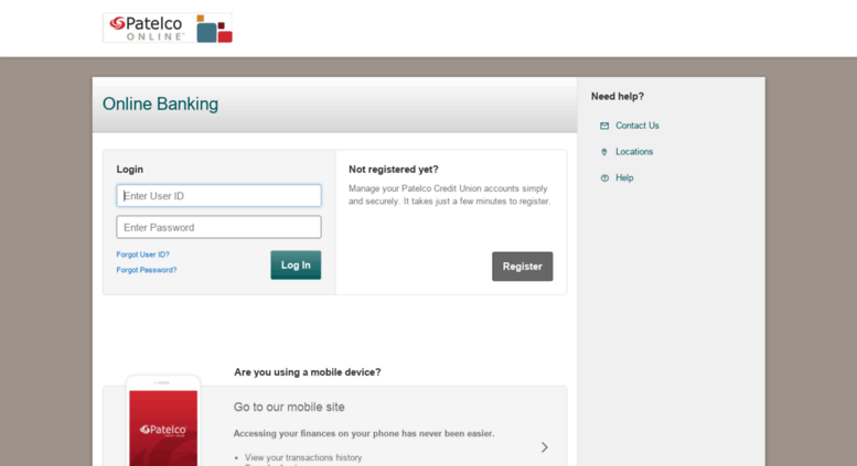 Access Banking.patelco.org. Patelco Credit Union
