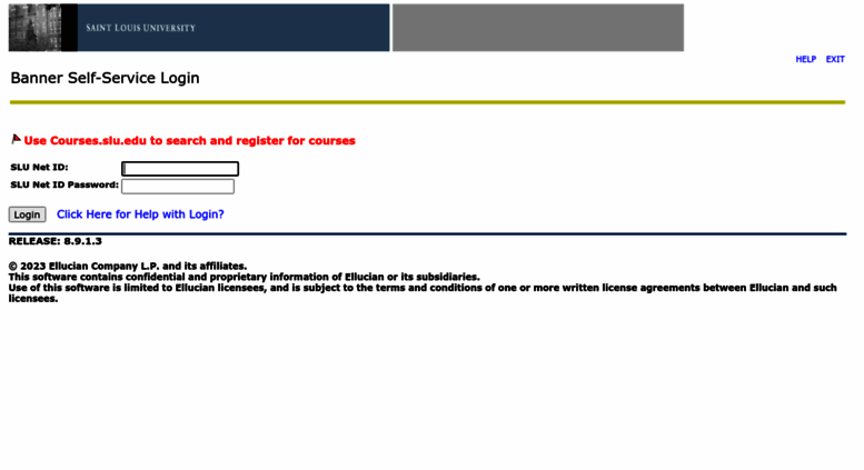 Access Banner Slu Edu Banner Self Service Login