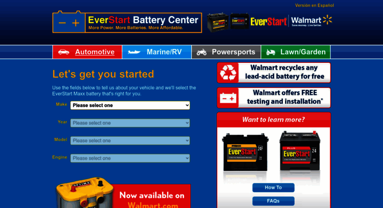 Walmart Everstart Battery Chart