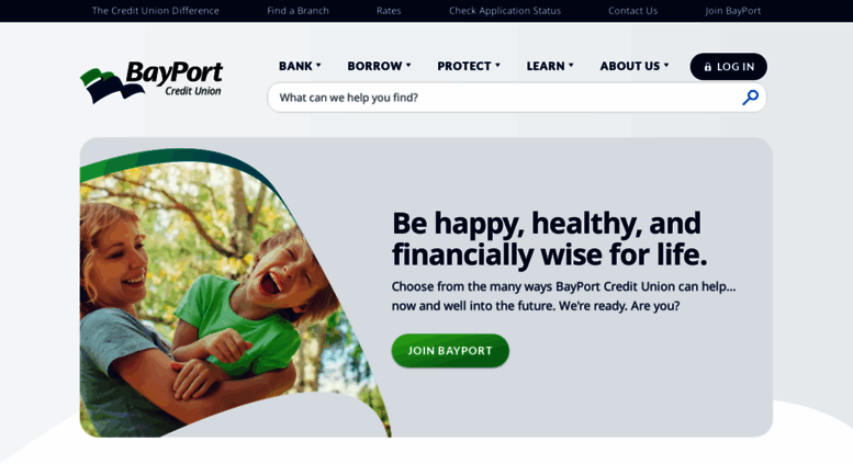 Access bayportcu.org. Home | BayPort Credit Union