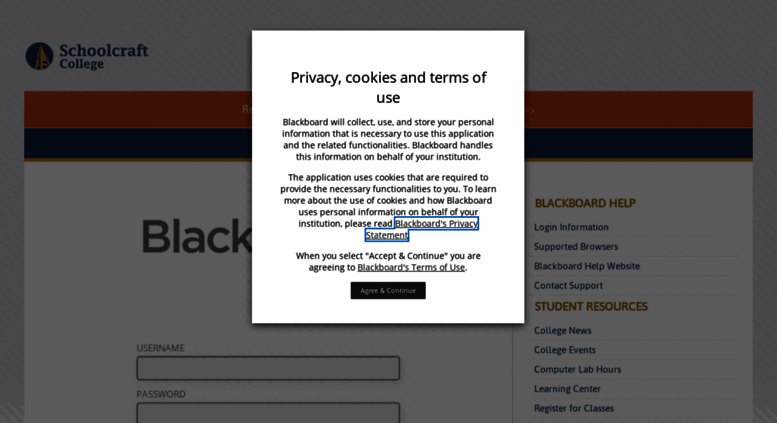 Access bb.schoolcraft.edu. Blackboard Learn