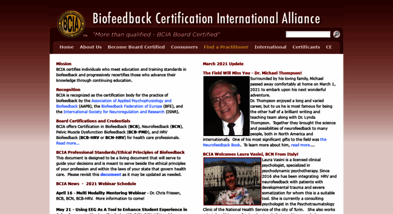 Access bcia org Home Biofeedback Certification International Alliance