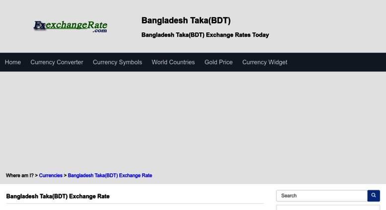 Access Bdt Fxexchangerate Desh Taka Exchange Rates Bdt Fxexchangerate Screenshot