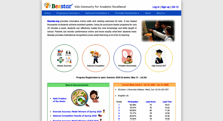 Access Beestar.org. Beestar.org - Math And Reading For Kids