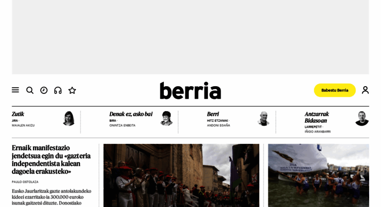 Access Berria Info Berria Euskal Herriko Euskarazko Egunkaria