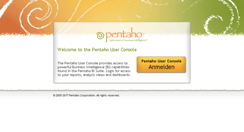 Access Bi Autohaus24 De Pentaho User Console Login