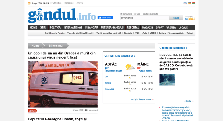 Access Bihoreanul Gandul Info Stiri Bihor Bihoreanul Stiri