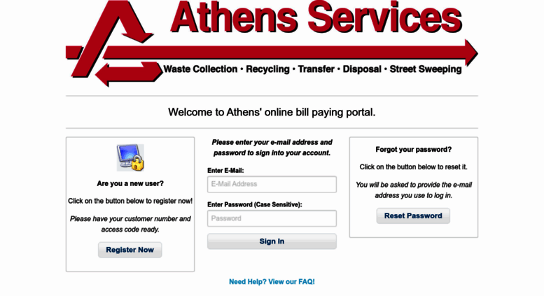 Pay Athens Water Bill