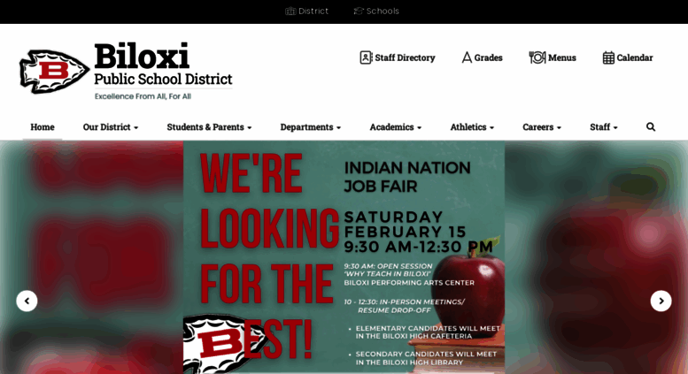 Access biloxischools.schoolwires.net. Biloxi Public School District