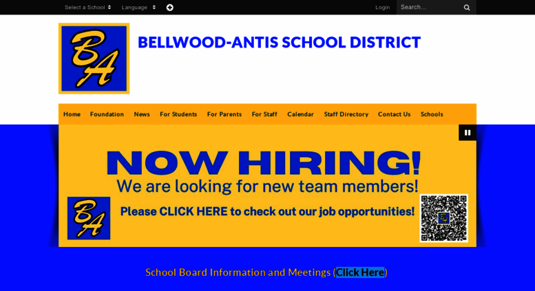 Access blwd.k12.pa.us. Home - Bellwood-Antis School District