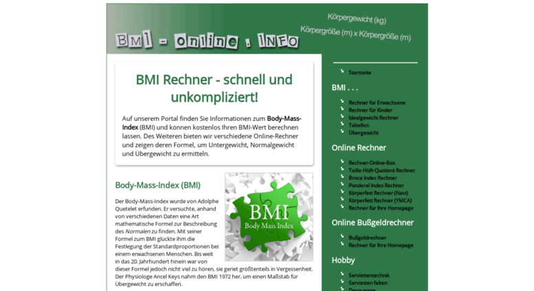 Access Bmi Online Info Bmi Rechner Body Mass Index Berechnen Mit