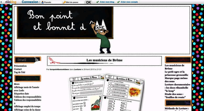  Access bonpointetbonnetdane.eklablog.fr. Bon point et bonnet d'âne 