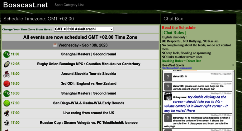 Access bosscast.net. BOSSCAST.NET - FREE Sports Streams