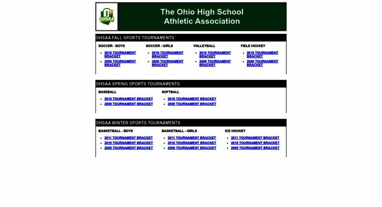 Access Brackets myohsaa OHSAA Sports