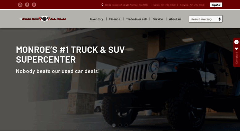 Access Brandonreevesautoworld Monroe Used Cars Near Charlotte Brandonreevesautoworld Screenshot