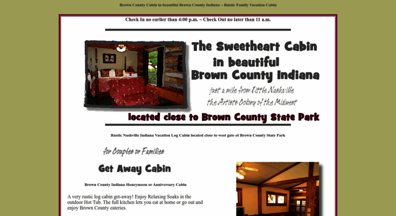 Access Browncountycabin Com Romantic Brown County Indiana Getaway