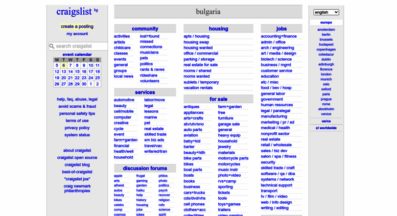 Access Bulgaria Craigslist Org Craigslist Bulgaria Jobs