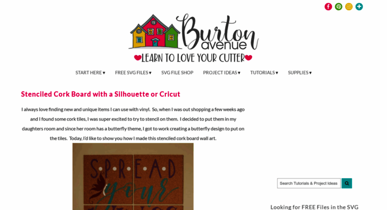 Download Access Burtonavenue Blogspot Com Stenciled Cork Board With A Silhouette Or Cricut Burton Avenue