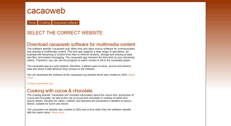 CACAOWEB SCARICARE